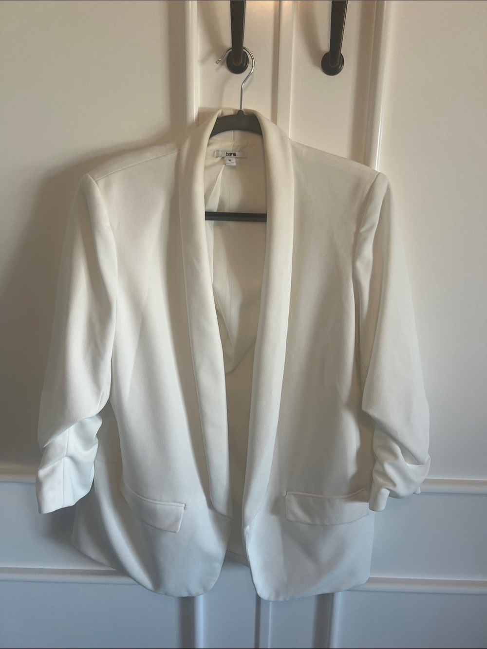 Women's White Shawl Collar Blazer Jacket